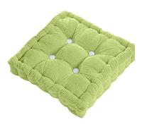 Meditation Floor Square Pillow For Seating On Solid Tufted Thick Pad Cushion For Yoga Balcony Chair Seat Cushions para Banco De Jardín(Green)
