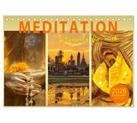 MEDITATION Momente für mich (Tischkalender 2026 DIN A5 quer), CALVENDO Monatskalender: Wellness für die Seele