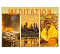 MEDITATION Momente für mich (Wandkalender 2026 DIN A2 quer), CALVENDO Monatskalender: Wellness für die Seele