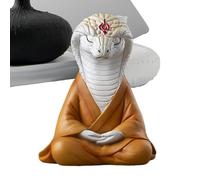 Meditation Snake Statue, Sitting Meditating Snake Figure, Resin Snake Statue, Realistic Meditation Snake Decoration for Living Rooms, Bedrooms, or Studies, Adding a Calming and Aesthetic to Your Home