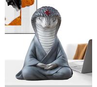 Meditation Snake Statue, Sitting Meditating Snake Figure, Resin Snake Statue, Realistic Meditation Snake Decoration for Living Rooms, Bedrooms, or Studies, Adding a Calming and Aesthetic to Your Home