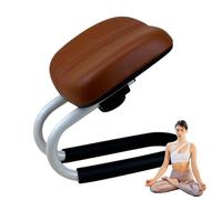 Meditation Stool, Adjustable Height Kneeling Bench with Sponge Cushion, Ergonomic Posture Support, Non-Slip Leg Sleeves, Portable Wooden Seat, Meditation Accessories for Home Studio