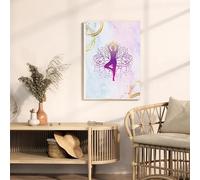 Meditation Yoga Natarajasana Mandala Art Posters Canvas Painting Prints Wall Prints Pictures Yoga Room Home Decor(70x100cm/Frameless)