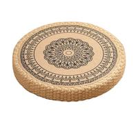 Meditationskissen - Yogakissen - Yoga Kissen Mit Waschbarem - Meditationskissen | Handgewebtes, Rundes Bodenkissen | Stabile, Weiche Sitzunterlage Für Kamin, Yoga, Wohnzimmer, Meditación