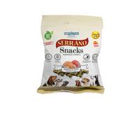 Mediterranean Natural Serrano | Snacks para Perro | Premio Adiestramiento | Semihúmedo | Varios Sabores | 25x85Gr | (25x85Gr, Salmón Y Atún)