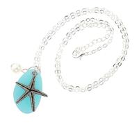Mediterranean Sea Theme Pendant Necklace Women Irregular Shape Decorative Jewelry Lightweight Unique Present for Beach Lovers