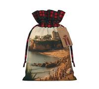 Mediterranean Summer 1 bolsa con cordón de 8.3 x 11.8 pulgadas, duradera y elegante, ideal para regalos personalizados de Halloween