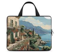Mediterranean Summer - Funda protectora para portátil de 12 pulgadas, ultrafina, impermeable, con correa de mano