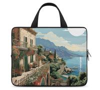 Mediterranean Summer - Funda protectora para portátil de 15 pulgadas, ultrafina, impermeable, con correa de mano