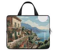 Mediterranean Summer - Funda protectora para portátil de 17 pulgadas, ultrafina, impermeable, con correa de mano