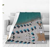 Mediterranean Summer - Manta de franela ultrasuave de varios tamaños (vertical), manta de sofá de felpa adecuada para todas las estaciones