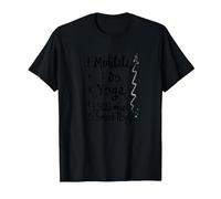 Medito, Hago Yoga, todavía Quiero Golpear a la Gente Camiseta, Hombre, Negro, L