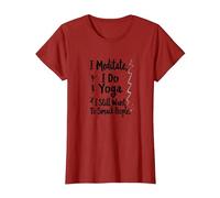 Medito, Hago Yoga, todavía Quiero Golpear a la Gente Camiseta, Mujer, Arándano, S