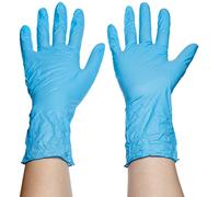 Meditrade 1282L Nitrile - Guantes desechables (100 unidades), color azul