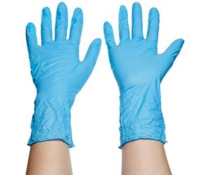 Meditrade 1282L Nitrile - Guantes desechables (100 unidades), color azul