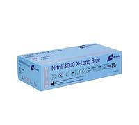 Meditrade 1282M Nitrile - Guantes desechables (100 unidades), color azul