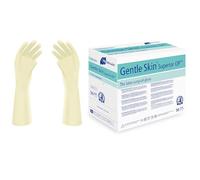 Meditrade Gentle Skin Superior OP - Guantes quirúrgicos - Látex, sin polvo, estériles, desechables - EPP para cirugía y examen médico - Natural - Tamaño 6.5-50 pares