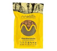 Meditts - Almendras Tostadas 125 gr | Snack Crujiente y Sabroso | Formato Portátil | Sin Conservantes | Fuente de Proteínas y Fibra | Apto para Vegetarianos