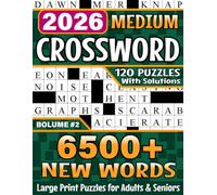 Medium Crossword Puzzle Book For Adults: 120 Large print Medium Crossword Puzzles for Adults and Seniors with Solutions - Keep Your Mind Sharp and ... for Puzzle Lover) (Extra Free Gift Inside)
