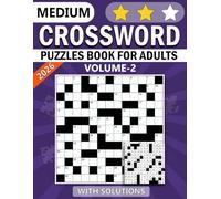 Medium crossword puzzle books for adults Volume 2: A Brain-Boosting Collection of Medium-Level Crossword Puzzles