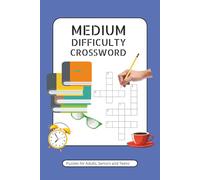 Medium Difficulty Crossword: Crossword Puzzles with Easy to Read Print about Hobbies, Travel and More | 6x9 inches, 120 pages | 50+ puzzles ... Gift for Vacations, Holidays and Relaxation