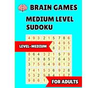 Medium level Sudoku puzzle book for adults