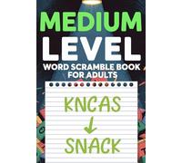 MEDIUM LEVEL Word Scramble book for Adults - Pocket Size Print Word Jumble Puzzle Book and Fun Word Games Activity Challenge