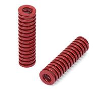 Medium Load Die Spring 10mm OD 5mm ID | 65MN Steel High Accuracy Compression Spring | Red Industrial Spring for Stamping Dies/Plastic Applications/Automotive | 2 - Pack TM (TM10*35mm)