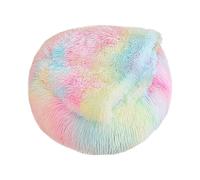 Medium Size Dog Bed | Rainbow Cat Bed Burrow Dog Bed | Cozy Pet Furniture For Winter | Ideal Cat House and Dog Donut Bed For Indoor Comfort For Winter, Cat, Small Dog