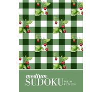 Medium Sudoku: Pretty Travel Size Vintage Gingham Sudoku Puzzle Large Print (A5 Aesthetic Sudoku - Medium)