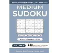 Medium Sudoku Puzzle Book for Adults -- Volume 5: 200 Medium Puzzles | One Puzzle Per Page | Large Print | 8.25" x 11" | for Relaxing Brain Training ... (Medium Sudoku for Adults - Large Print)