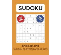Medium Sudoku Puzzle Book for Teens And Adults: Medium Difficulty Sudoku with Easy to Read Print | 6x9 inches, 110 pages | 50+ puzzles... Gift for Vacations, Holidays and Anxiety Relief