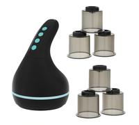 Medivon Eclipse - Ventosas de masaje eléctrico con calor, 6 tazas de vacío, masajeador al vacío contra la celulitis, juego de cupping con 9 niveles de succión, 9 niveles de calor hasta 55 °C y batería