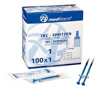 Mediware I3 040200 - Jeringas para tuberculina U 100, 1 ml (paquete de 100)