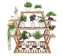 Medla Estanterias para Macetas de Madera, Soporte para Plantas con 8 Estantes Soporte Macetas Exterior Interior 95 x 25 x 105,5cm(12-20 macetas)