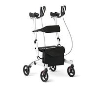 Medline Andador vertical con reposabrazos acolchados, andadores de pie para personas mayores, ruedas de 7.5 pulgadas, altura ajustable, bolsa de almacenamiento, capacidad de peso de 300 libras, marco