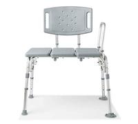 Medline Banco de Transferencia de bañera con Patas de succión Antideslizantes, Ligero para un fácil Movimiento, para Uso como Banco de Ducha o Asiento de baño, Color Azul