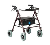 Medline Bariatric - Andador de acero resistente que soporta hasta 500 libras, andador rodante fuerte y cómodo con ruedas de 8 pulgadas