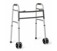 Medline Bariatric Folding Walker with Wheels, 5 Inch by Medline