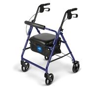 Medline Basic Aluminum Rollator, Blue by Medline