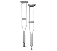 Medline Muletas de aluminio para niños, adultos y personas mayores, ayuda para caminar, capacidad de peso de 300 libras, 1 par, para 5 pies 2 pulgadas a 5 pies 10 pulgadas