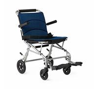 Medline Silla de transporte plegable plana, compacta, ligera y portátil para viajes y uso diario
