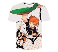 MEDM Nuevo Verano Haikyuu Camisetas 3D Caricatura Estampada Anime Hombres Mujeres Camisetas Camisetas De Manga Corta Niños De Niña Casual Tops Frescas Camisetas-style4||S
