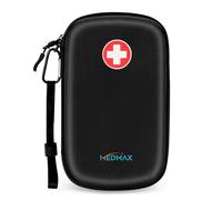 MEDMAX EpiPen Bolsa de Viaje, Rígido Concha Dura Estuche, Grande Portátil Medicamentos Organizador para 3 EpiPens, Asthma Inhaler, Anti-Histamine, Auvi-Q, Allergy Medicine Essentials, (Negro)