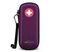 MEDMAX EpiPen Bolsa de Viaje, Rígido Concha Dura Estuche, Portátil Medicamentos Organizador para 2 EpiPens, Asthma Inhaler, Anti-Histamine, Auvi-Q, Allergy Medicine Essentials, (Púrpura)