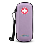 MEDMAX EpiPen Bolsa de Viaje, Rígido Concha Dura Estuche, Portátil Medicamentos Organizador para 2 EpiPens, Asthma Inhaler, Anti-Histamine, Auvi-Q, Allergy Medicine Essentials, (Lavanda)