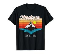 Medora Home Town Vintage Sunset USA Vacaciones Camiseta gráfica económica, Hombre, Negro, M
