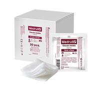 Medrull Compresas de gasa, estériles, 100 unidades (20 x 5 unidades), 8 capas, 5 x 5 cm