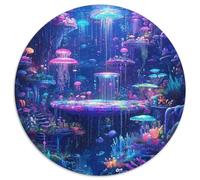 Medulen Rompecabezas Redondo 1000p Adultos-Niños Los animaless Haustiers Cute Circular Puzzle Niños: TaHaustiere Portátil Juguete Edugatoivo Decoración Hogar 1000pcs (67.5x67.5cm)