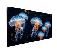 Medusa Alfombrilla Escritorio XXL 1000 x 500 x 3mm Alfombrilla Ratón Gaming Animal, Mouse Pad Grande Impermeable, Base de Goma Antideslizante, Mousepad para Jugadores, Oficina, MacBook, PC, Model 926